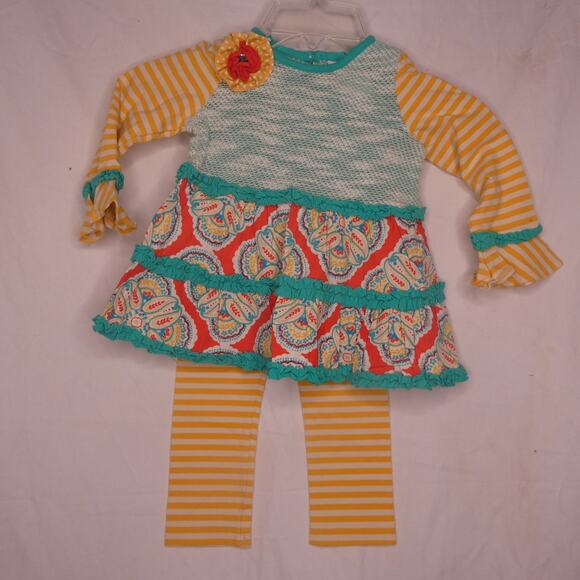 Counting Daisies Girls 24 months 2 piece Outfit Long-sleeved and pant set - Picture 1 of 10